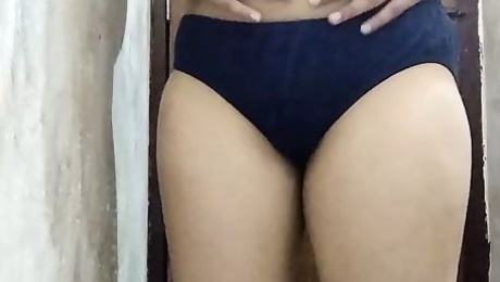 Tamil young 18 year old girl bathing at home