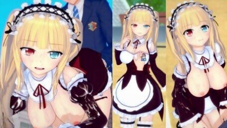 [Hentai Game Koikatsu! ]Have sex with Big tits Haganai Kobato Hasegawa.3DCG Erotic Anime Video.